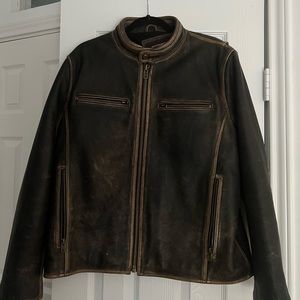 Johnston & Murphy Mens Leather Jacket